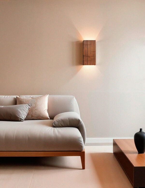 Nebula Walnut Wood LED Wall Lamp