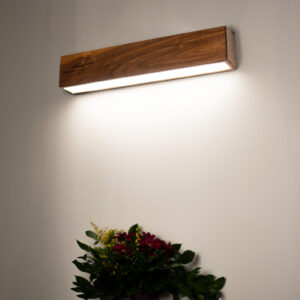 Quasar Walnut Wood LED Wall Lamp