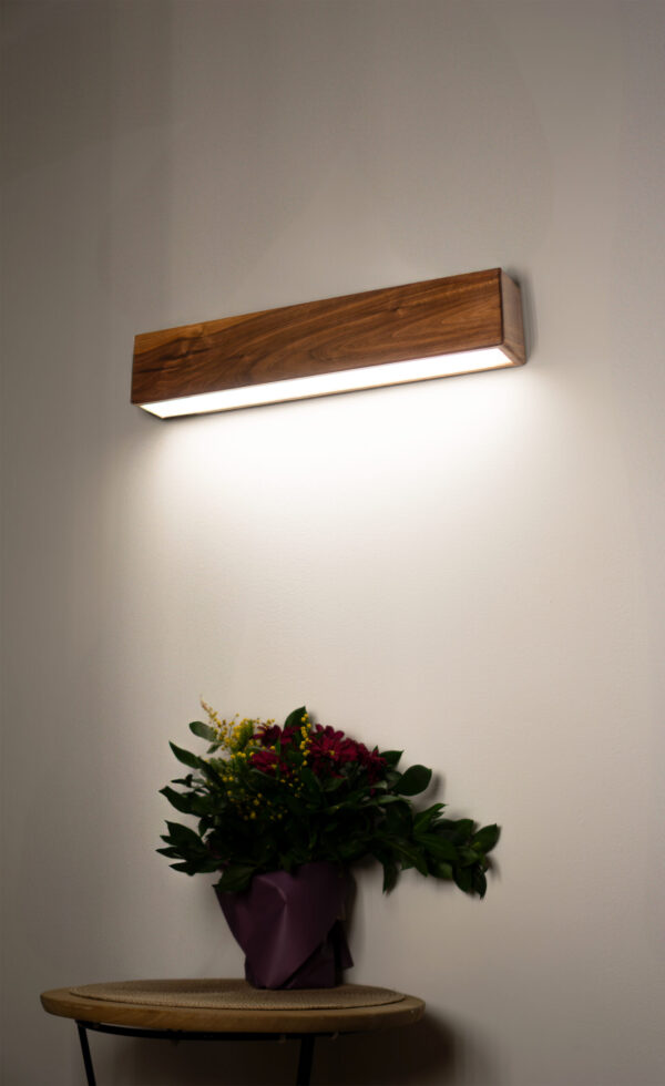 Quasar Walnut Wood LED Wall Lamp